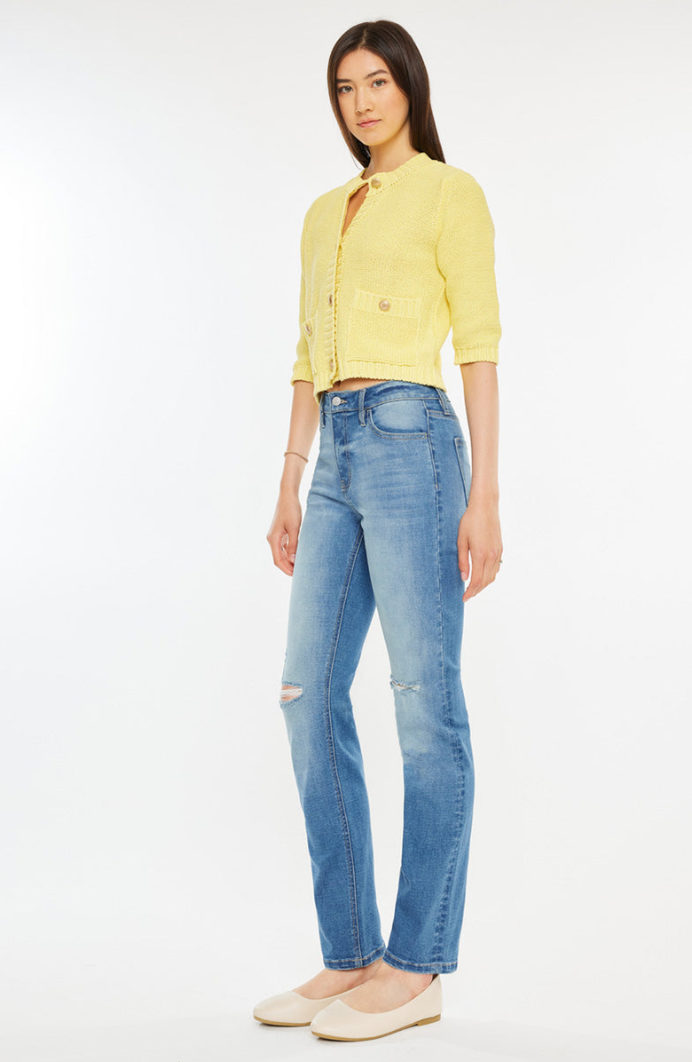 KanCan Diana Essentials High Rise Slim Straight Jeans, Alternate, color, Medium Wash