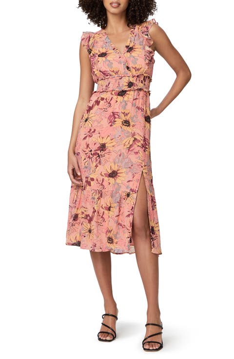 Katharina Floral Sleeveless A-Line Silk Dress