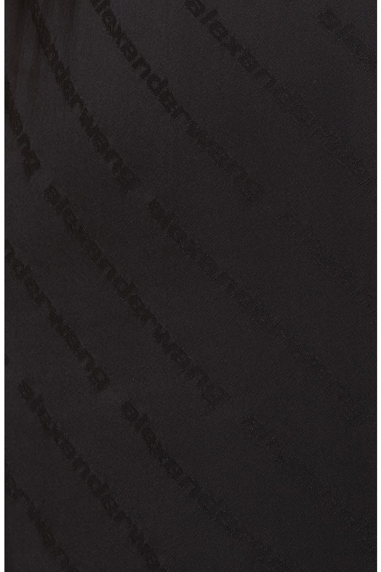 Logo Jacquard Wide Leg Pajama Pants, Alternate, color, BLACK