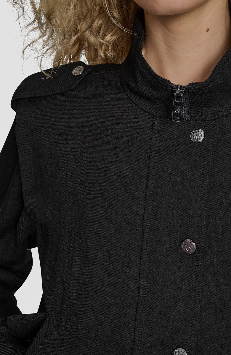 DKNY Twill Bomber Jacket, Alternate, color, Black
