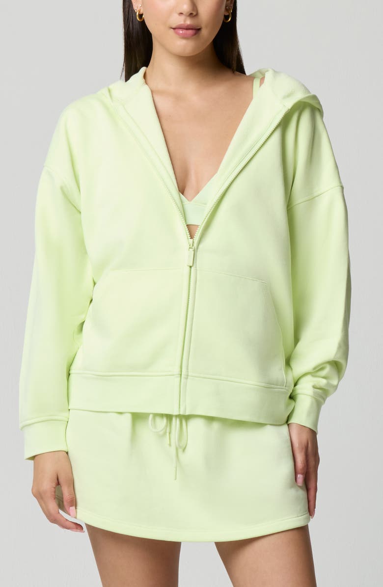 Florence by Mills Cozy Crush Forever Embroidered Oversize Graphic Zip Hoodie, Main, color, Citrine