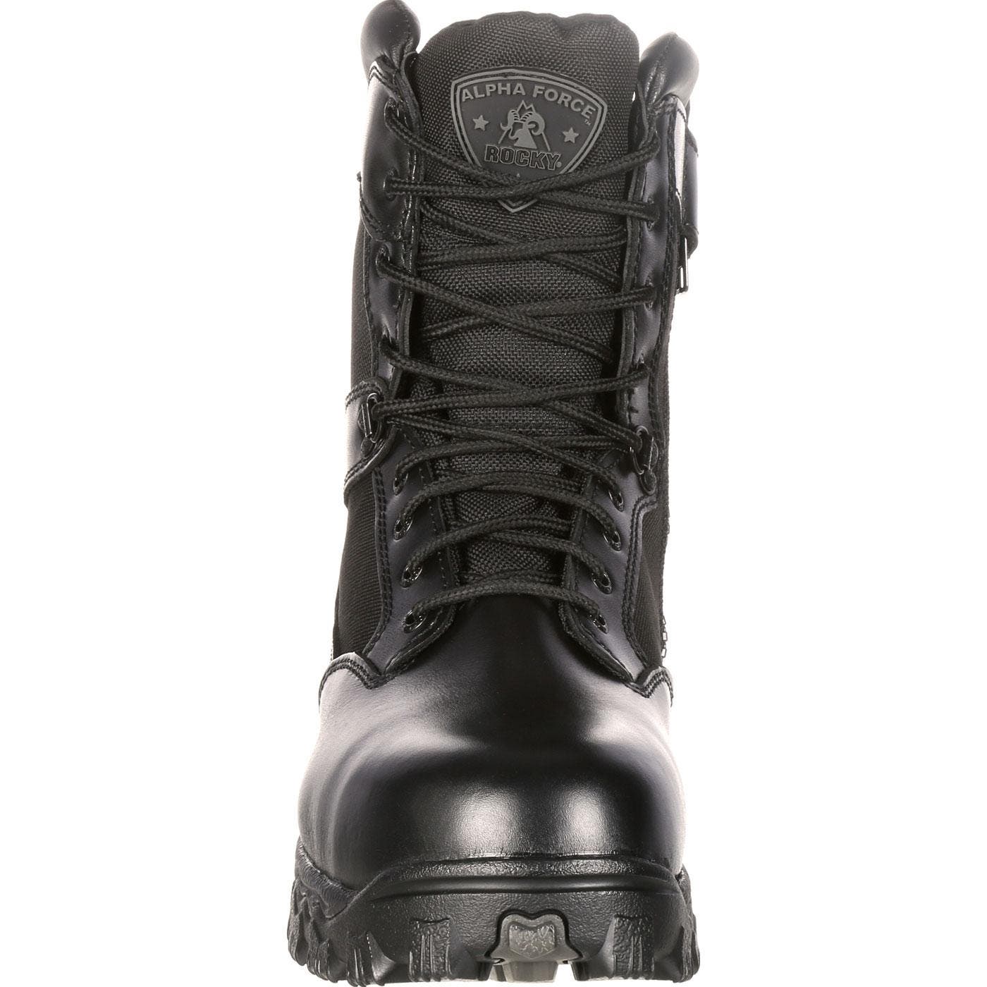 Rocky Zipper Waterproof Public Service Boot, Alternate, color, Black