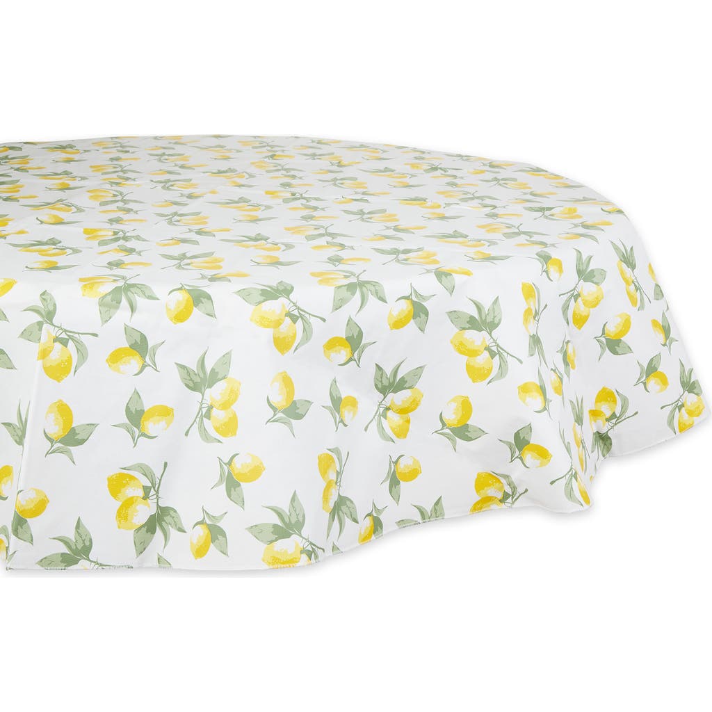 Dii Vinyl Outdoor Printed 70" Round Tablecloth In Green