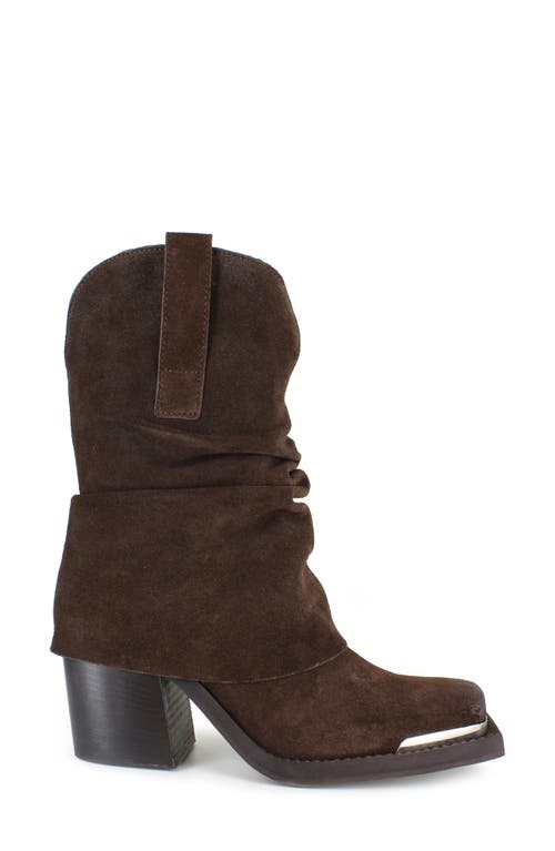 Zigi Western Boot In Brown Suede