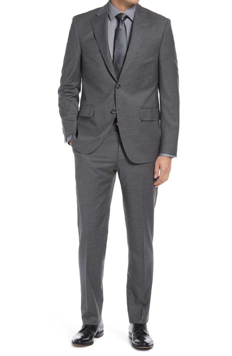 Peter Millar Classic Fit Plaid Wool Suit, Main, color,