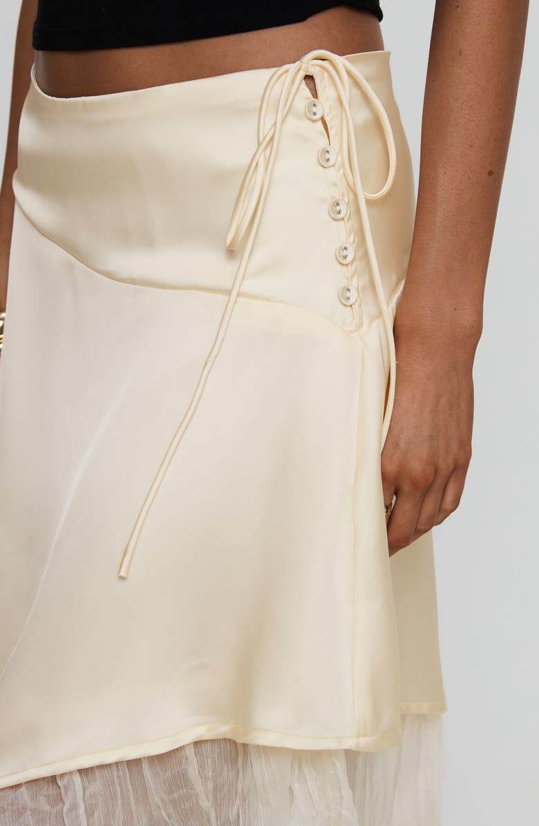 Princess Polly Rosemead Layered Asymmetric Satin Skirt, Alternate, color,