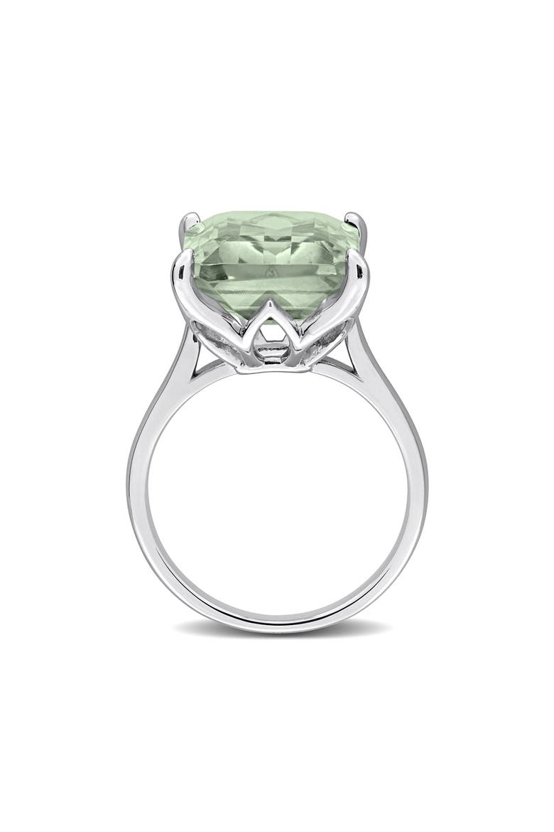 Octagon Cut Green Quartz Statement Ring, Alternate, color, GREEN