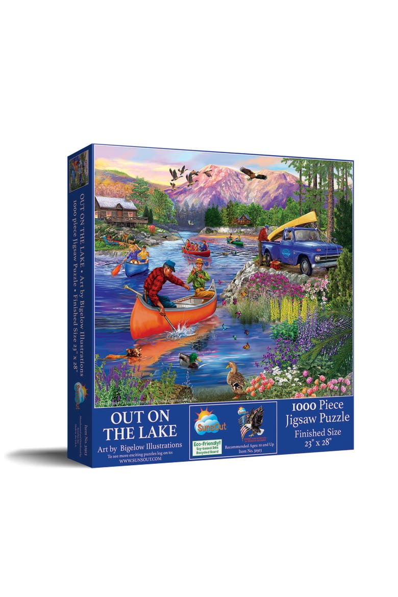 Out on the Lake 1000 piece Jigsaw Puzzle for Adults, Main, color, Multicolor
