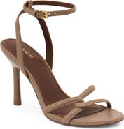 Reiss Annabelle Leather Ankle Strap Sandal