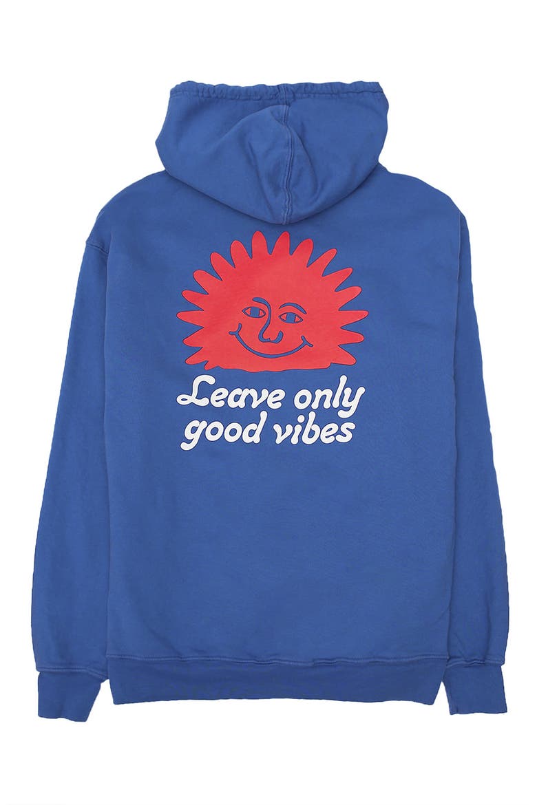 Men's Happy Sunset Graphic Hooded Sweatshirt, Alternate, color, BLU