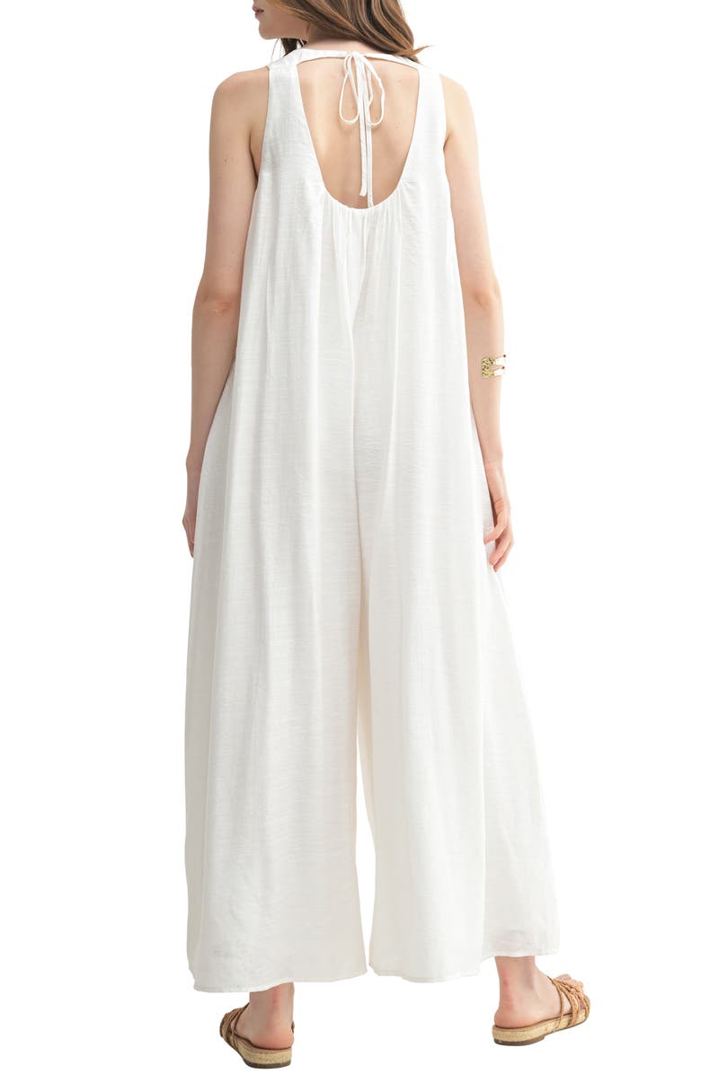 Lush Wide Leg Jumpsuit, Alternate, color, White