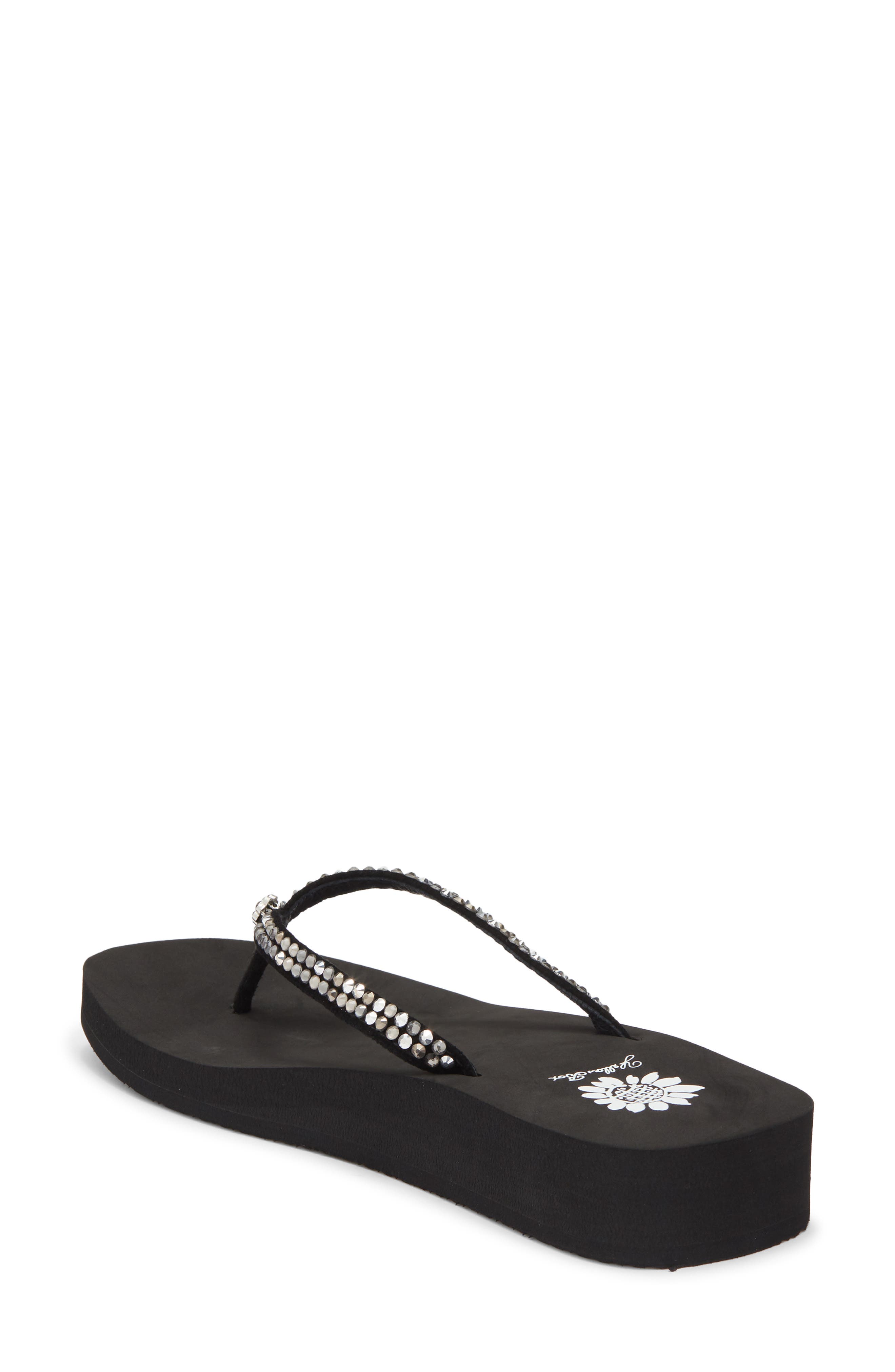 Yellow Box Premium Jello Flip Flop Jewelled Sandal, Alternate, color, Black Pewter