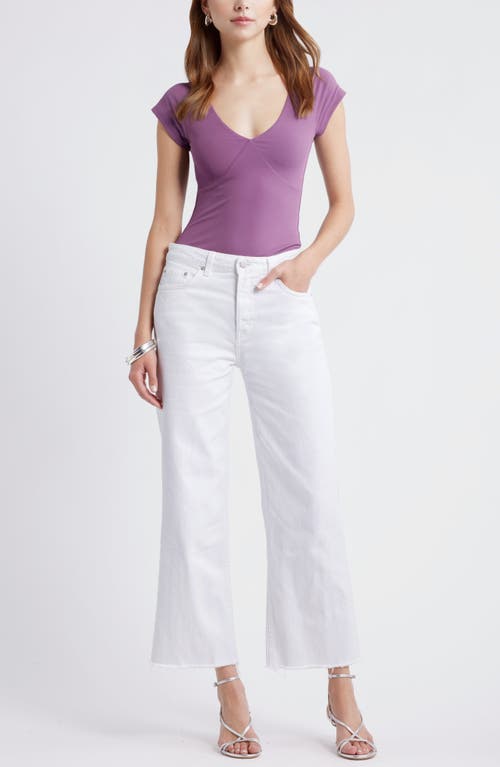 Open Edit Cap Sleeve Top In Purple