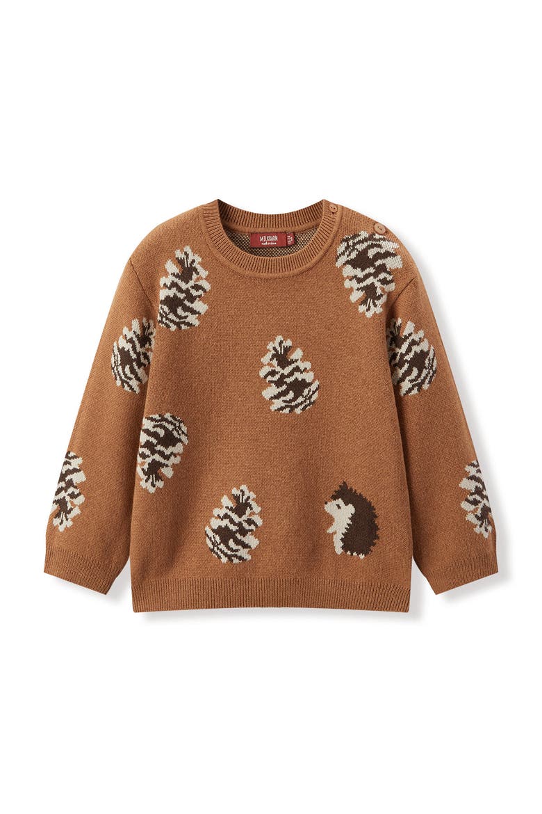 Knitted Sweater, Main, color, Pinecone & Hedgehog