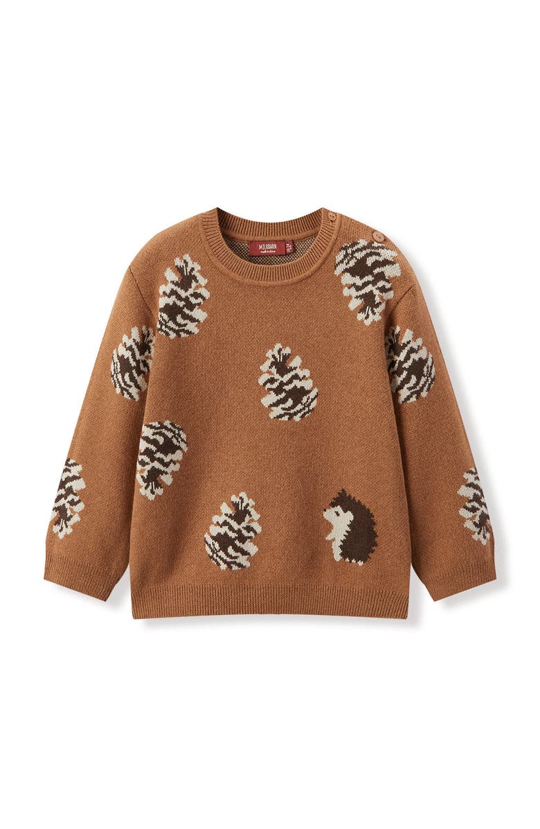 Milkbarn Knitted Sweater, Main, color, Pinecone & Hedgehog