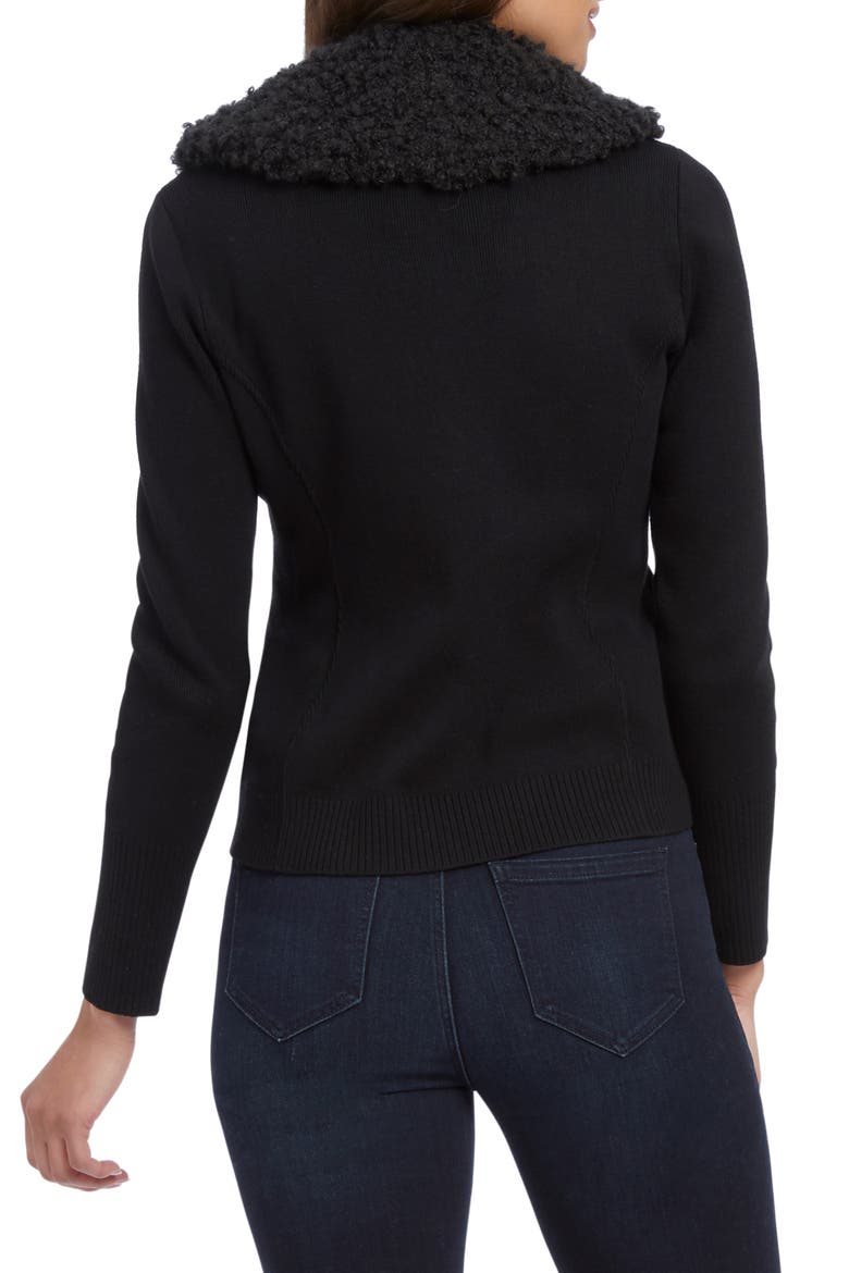 Zip-Up Cardigan, Alternate, color, BLACK ONYX
