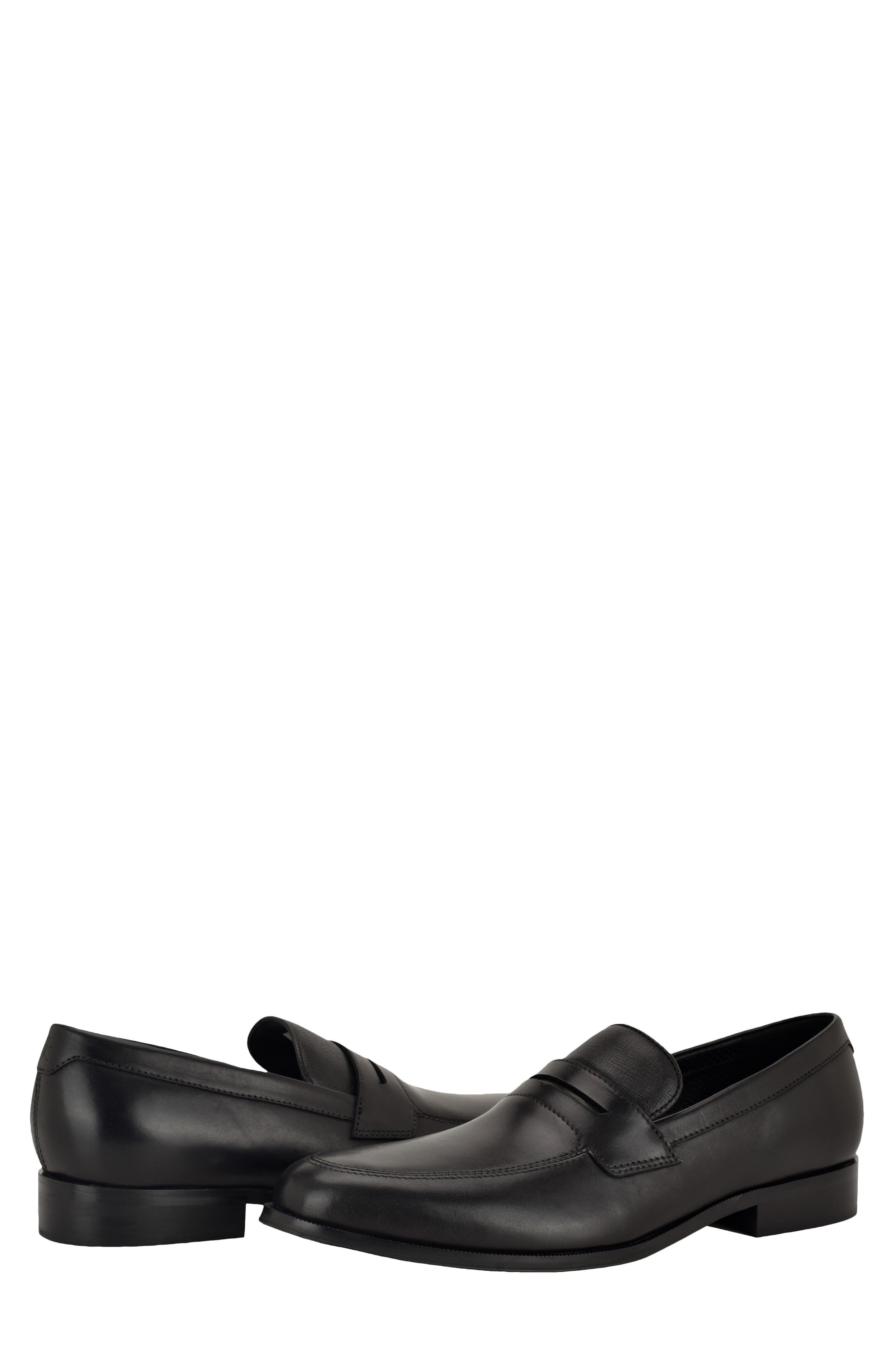 Calvin Klein Rinver Penny Loafer, Alternate, color, Black/ Black/ Black