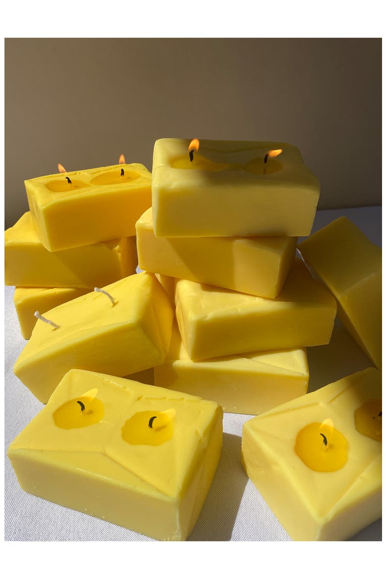 Butter Candle, Alternate, color, YELLOW