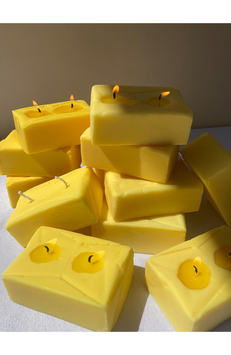 Scandles Butter Candle, Alternate, color, Yellow