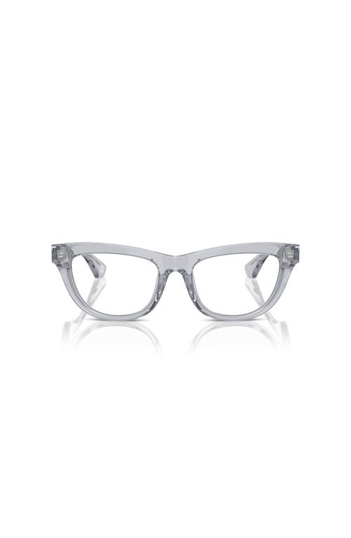 Burberry 50mm Rectangle Optical Glasses In Gray