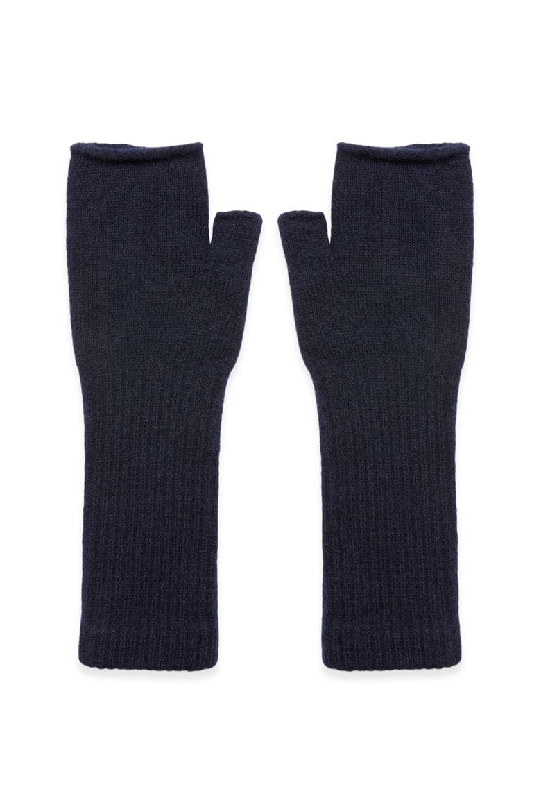 British Supersoft Wristwarmers, Main, color, Dark Navy