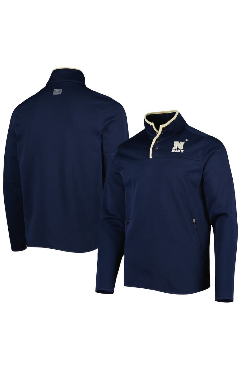 COLOSSEUM Men's Colosseum Navy Navy Midshipmen Rebound Quarter-Snap Jacket, Main, color,