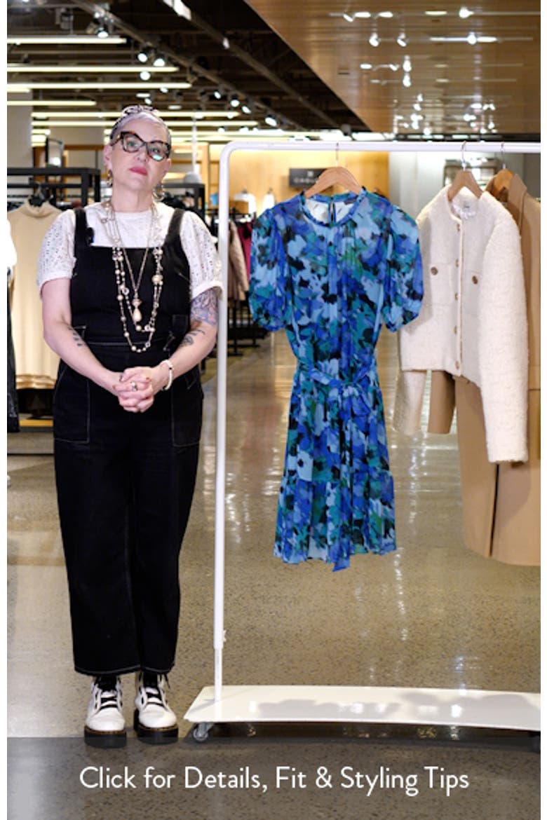 Floral Short Sleeve Tiered Dress video