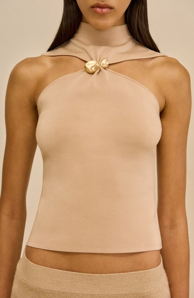 Cult Gaia Katherine Sleeveless Top, Alternate, color, Sesame