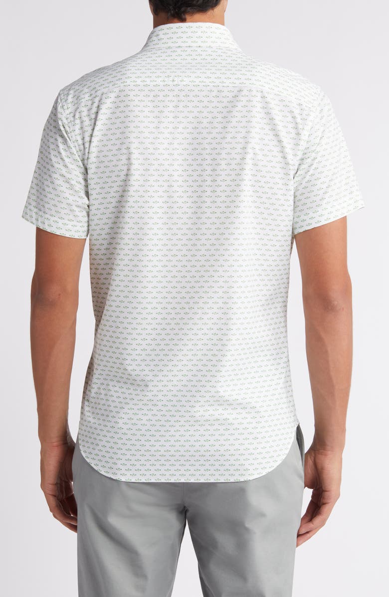 Bonobos Slim Fit Geo Pattern Short Sleeve Performance Button-Up Shirt, Alternate, color,