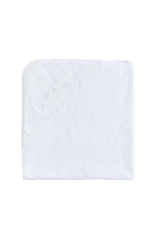 Babycottons Grey Small Hooded Towel In Multicolor