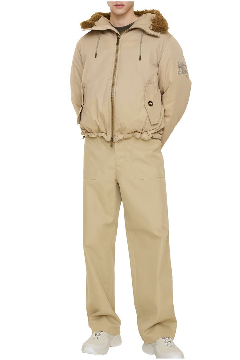 Gabardine Trousers, Main, color, Dune beige