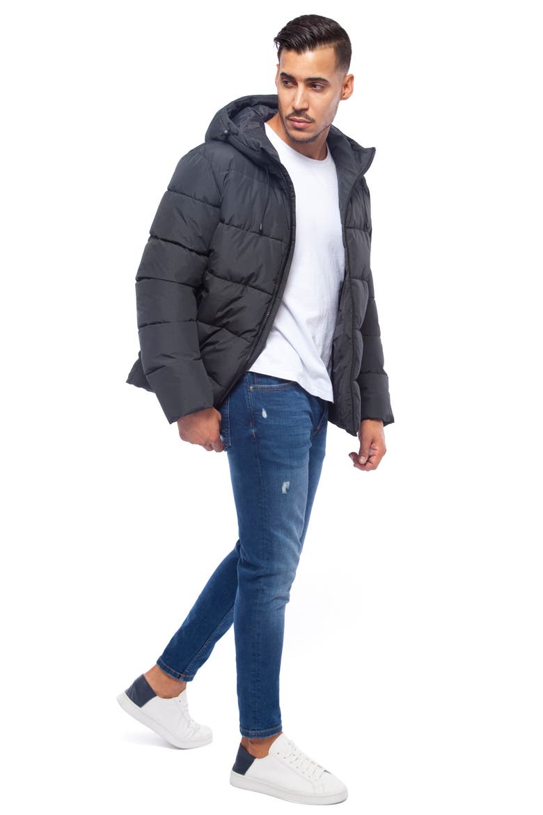 Heavyweight Thermal Heat Puffer Jacket, Alternate, color, Black Stone