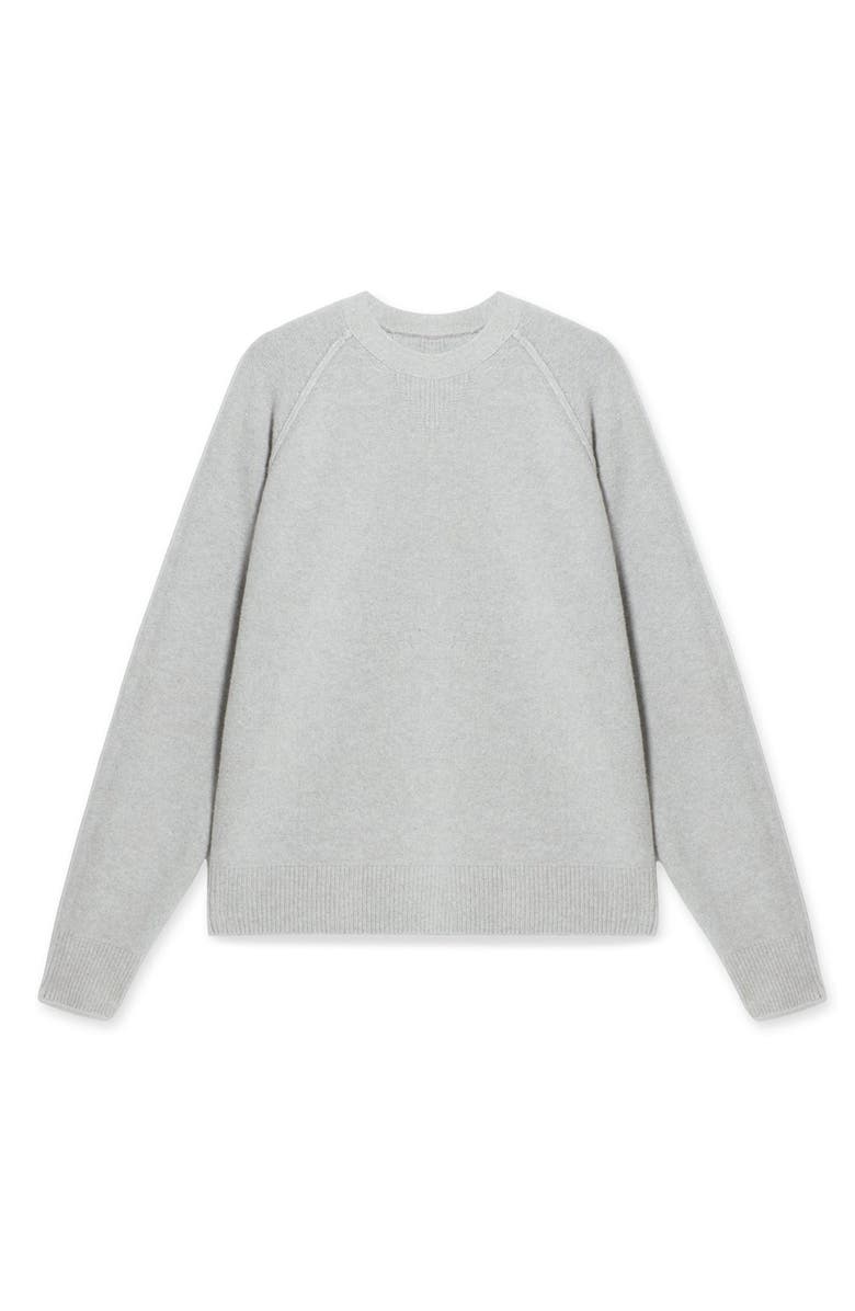 Fortela Harvard Wool Crewneck Sweater with Raglan Sleeve, Main, color, Melange