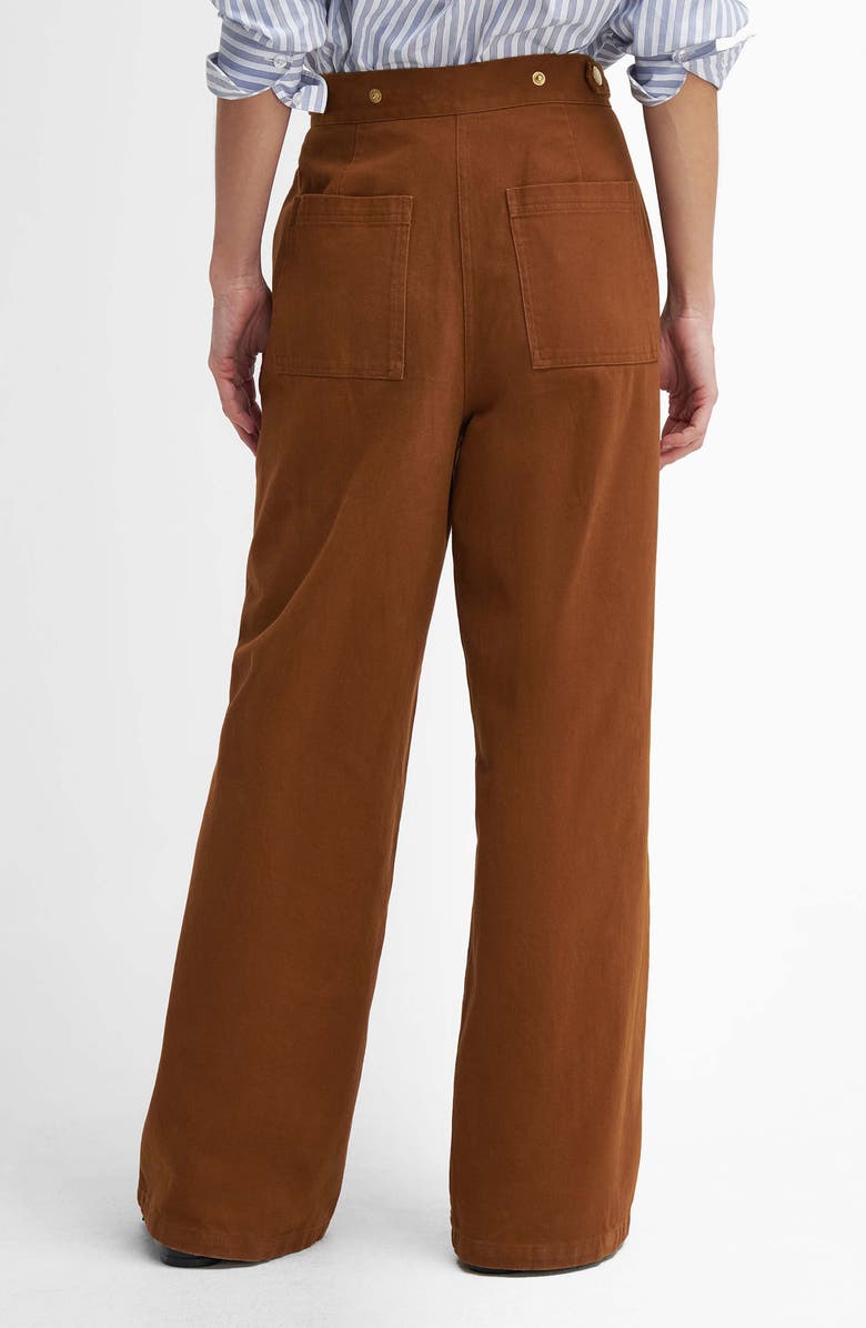 Barbour Allerston High Waist Utility Wide Leg Pants, Alternate, color, Old Gold
