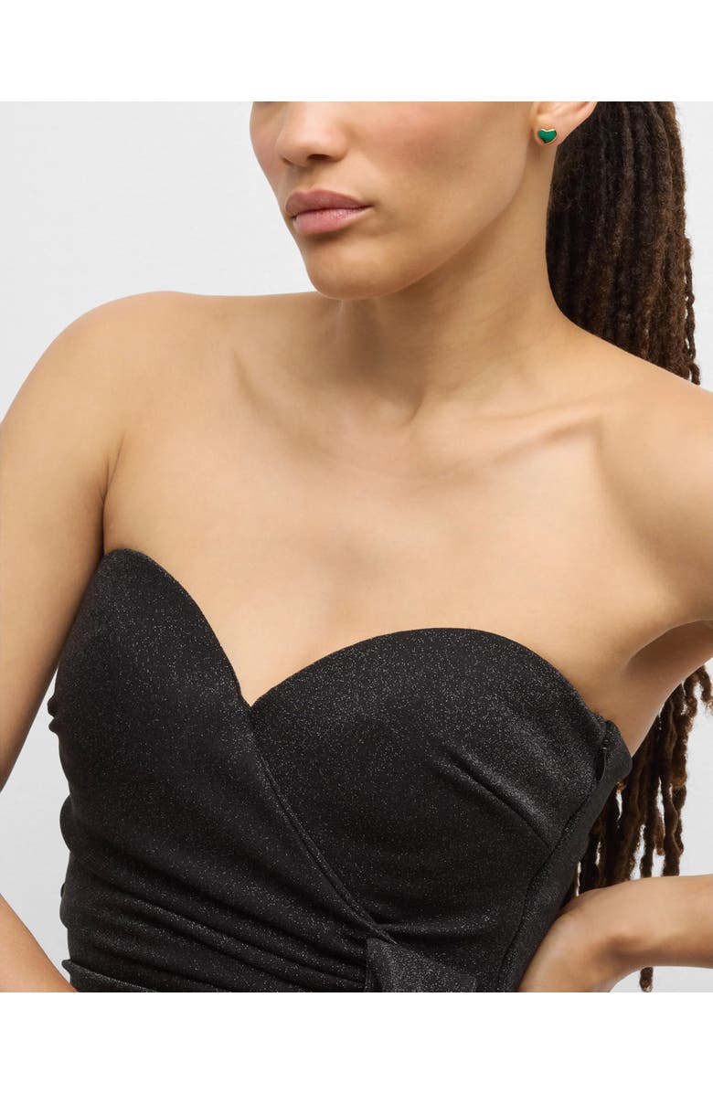 Jan Leslie Heart Stud Earring Set In Sterling With 18K Gold Overlay, Alternate, color, Green