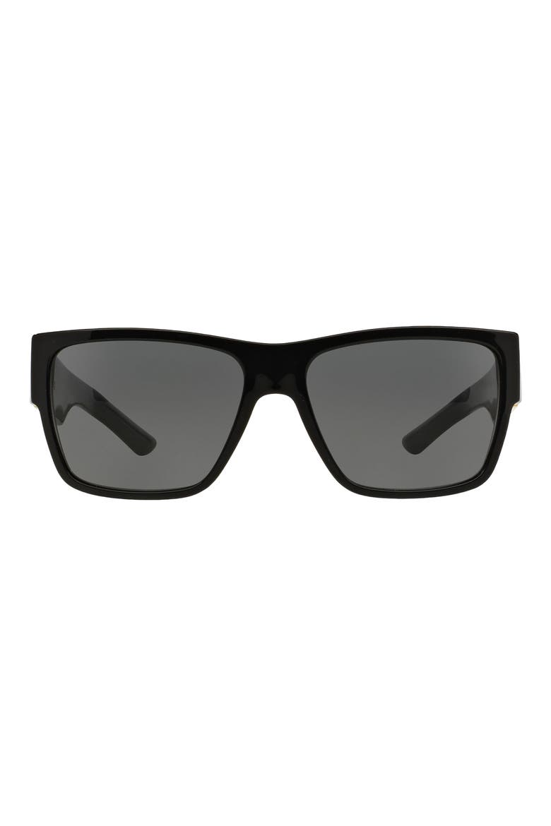 59mm Square Sunglasses, Main, color, BLACK/ GREY SOLID