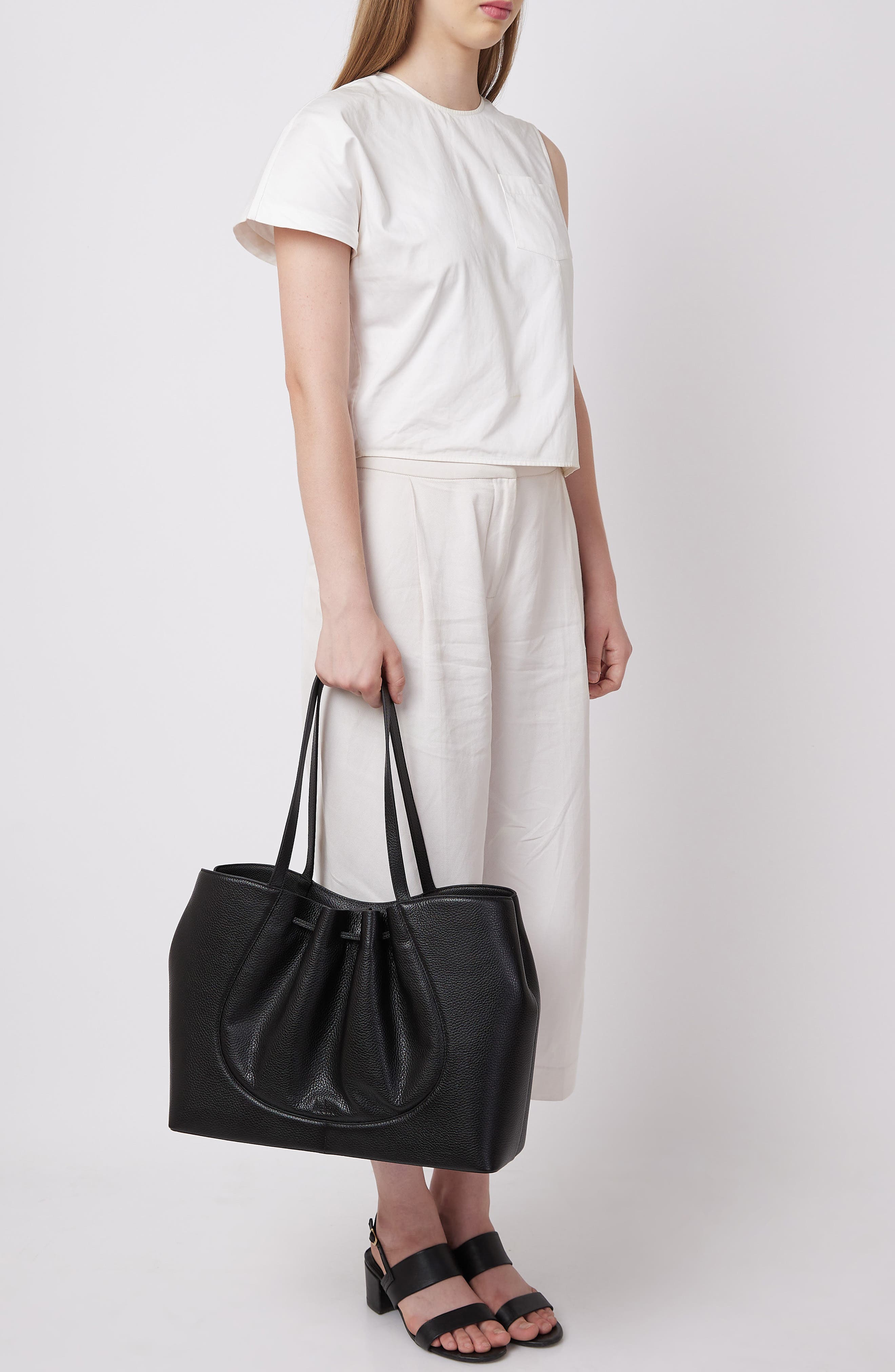 behno Large Katrina Pebble Leather Tote, Alternate, color, 