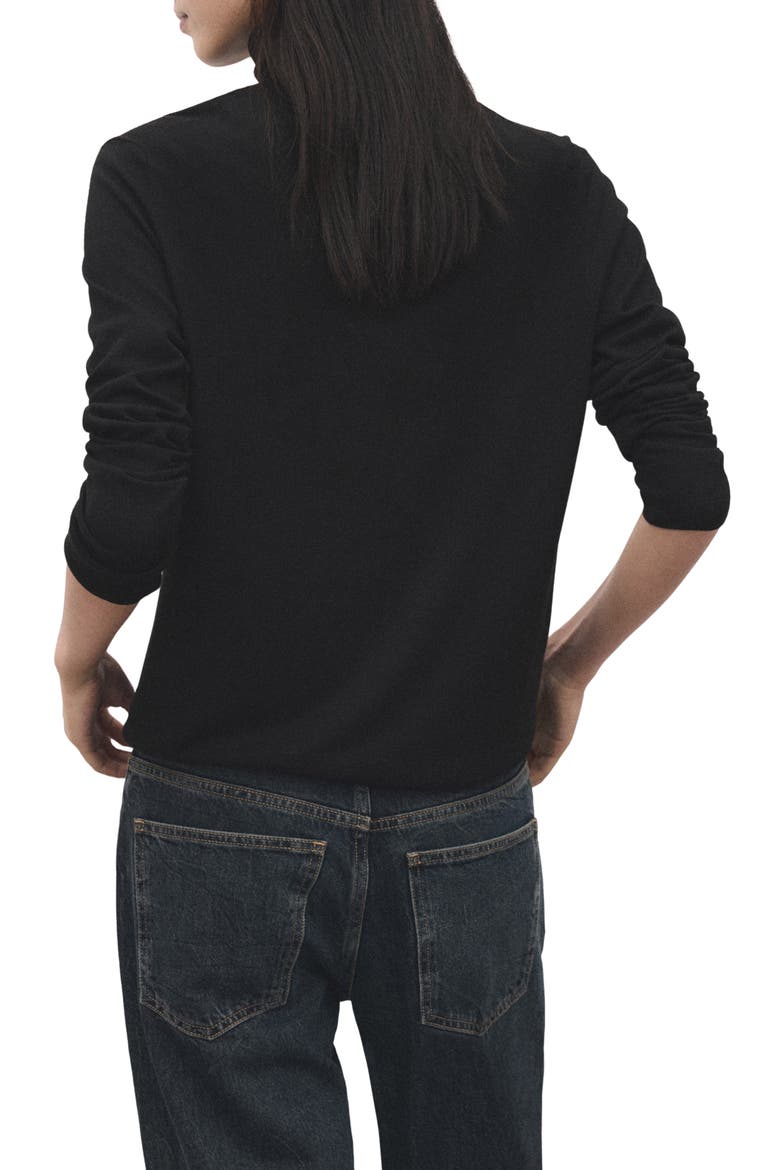 Turtle Knit Sweater, Alternate, color, BLACK