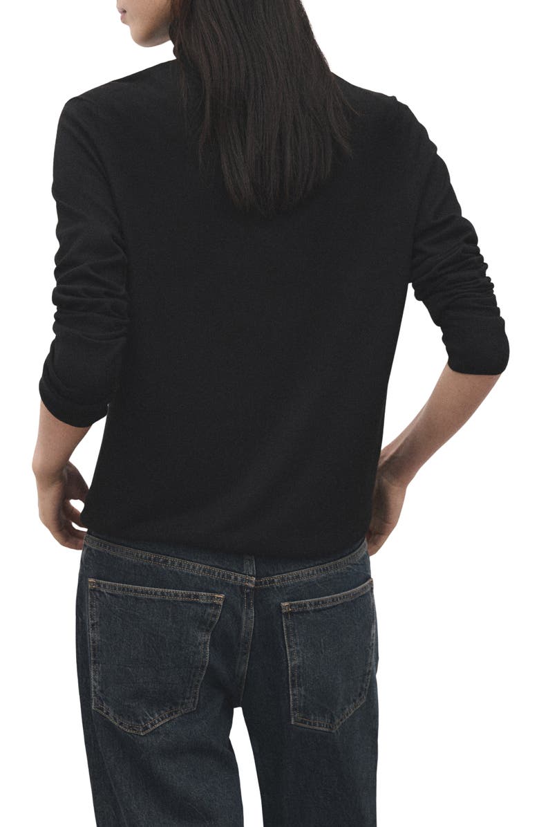 MANGO Turtle Knit Sweater, Alternate, color, Black