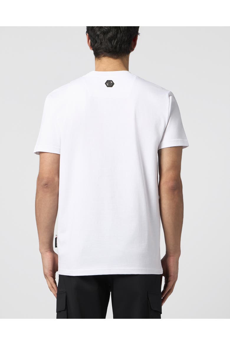 Round Neck T-Shirt Teddy Bear Men, Alternate, color, white
