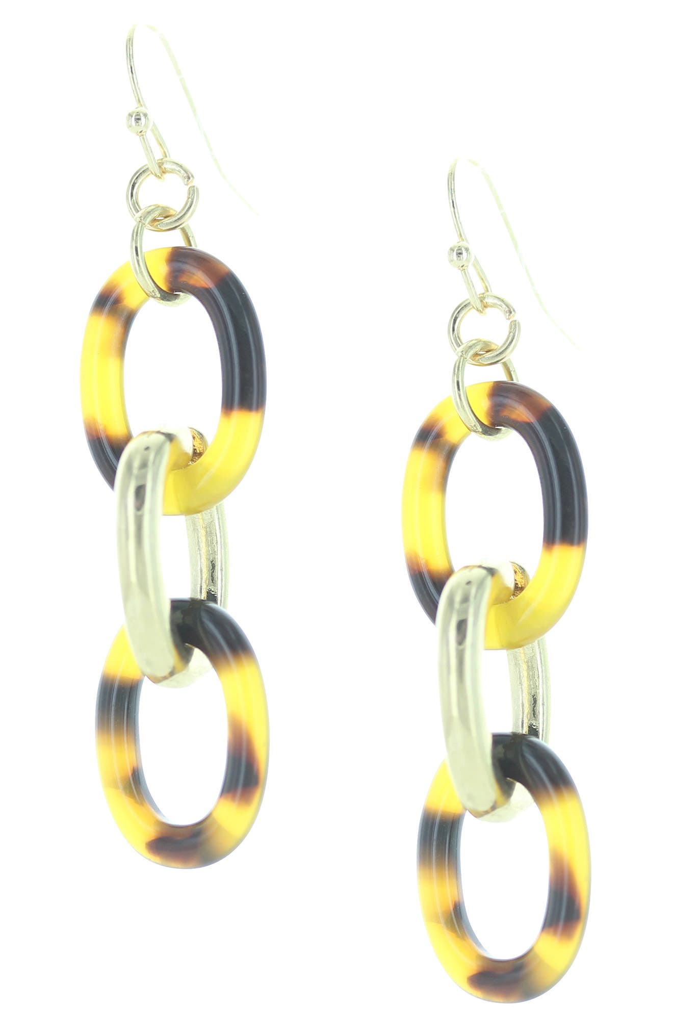 OLIVIA WELLES Resin Link Drop Earrings