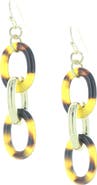 OLIVIA WELLES Resin Link Drop Earrings