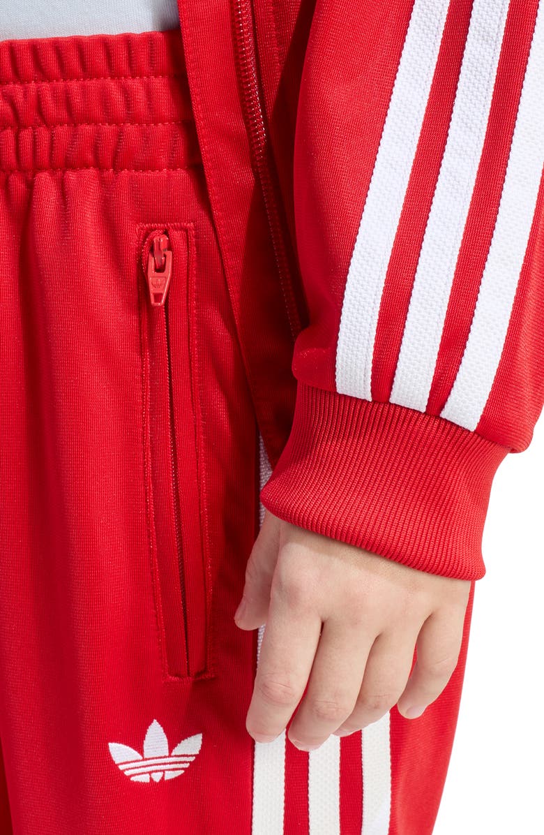 adidas Originals x Disney Kids' Firebird Track Jacket & Pants Set, Alternate, color, Better Scarlet/ White