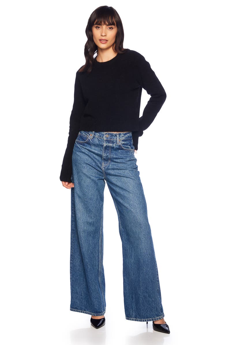 Susana Monaco Mapache Mohair & Wool Blend Crewneck Sweater, Alternate, color, 