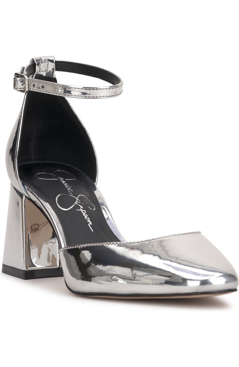 Jessica Simpson Fulian Block Heel Sandal, Main, color, Silver