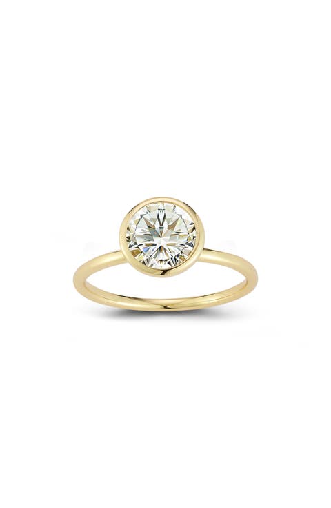 Round Moissanite Solitaire Ring