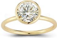 GLAZE JEWELRY Round Moissanite Solitaire Ring