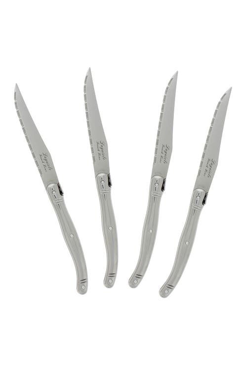 French Home Laguiole Stainless Steel Steak Knives In Silver