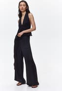 H&M Wrap-detail Satin Trousers