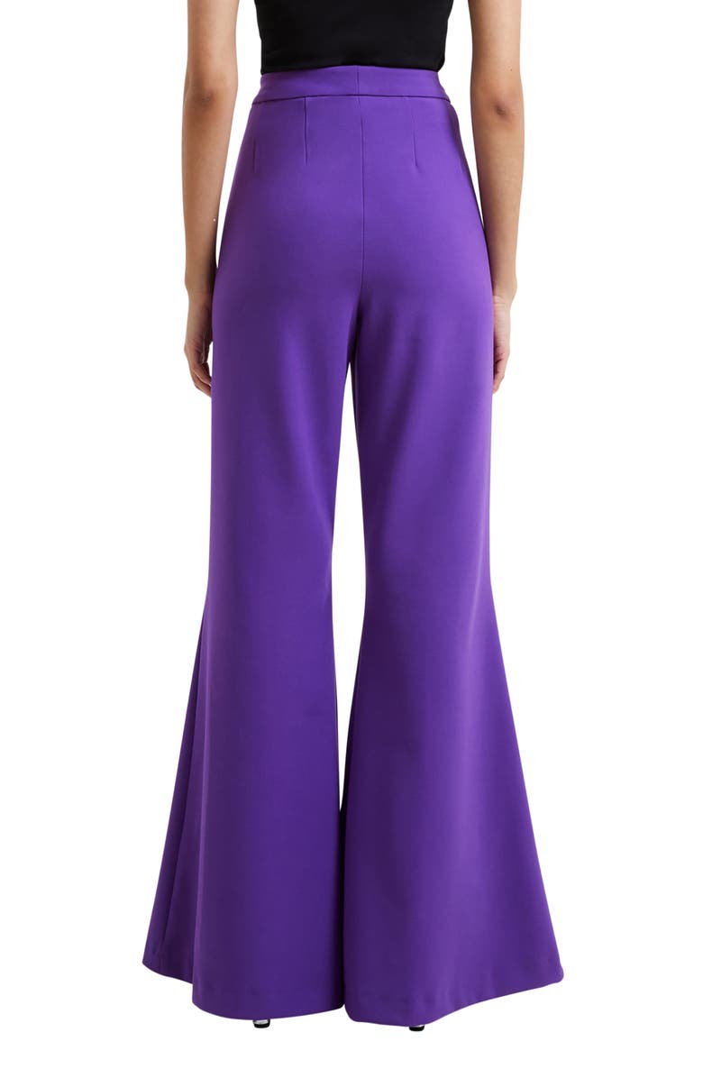 French Connection Whisper High Waist Flare Pants, Alternate, color, Cobalt Violet